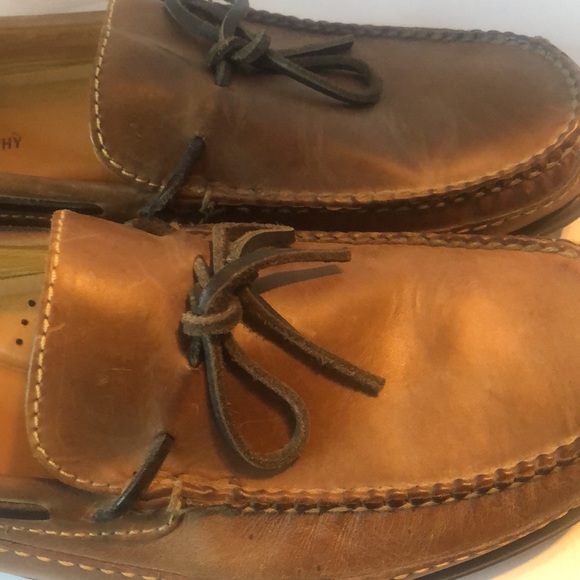 Men’s fall brown comfort Johnson Murphy 12m slip on slide driving loafers - Picture 2 of 12